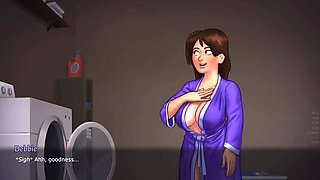 Debbie's Steamy Massage - Big Tits MILF Gets Fucked - Summertime Saga Part 1