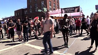Brunette Flashing Her Titties And Pussy Outdoors In Public