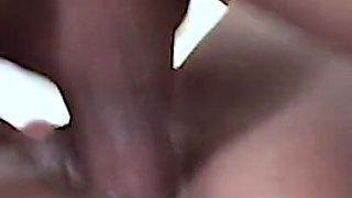 Brunette bitch likes to get it in the video club and then at home