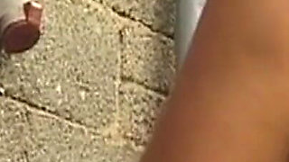 Tattooed Brunette MILF Cuffed for Boot Domination