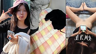 Korean Cutie WooHyun Takes a Stocking Fuck in Home
