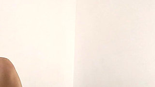 Amateur Woman Has Fun Trying on Clothes and Cutting Them.