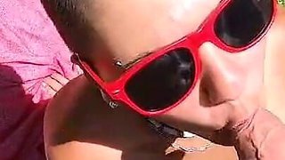 Another surprise blowjob in the forest