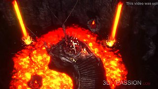 Inferno. hot porno in hell. satan fucks hard a young stunning woman