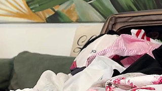 Hot Sexy Long Legs Big Tits Redhead Comes for a Fashion and Lingerie Try on Haul Turns Into Softcore Erotic No Panties Show