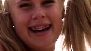 Sexy solo blonde teen