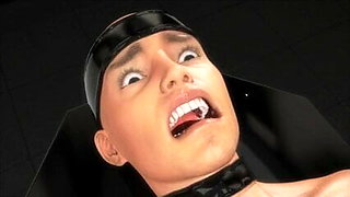 3D Sex wih Woman in Black Latex