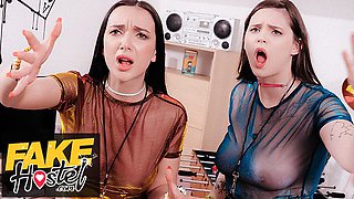 Big ass sex with energetic Taylee Wood and Lady Gang from Fake Hostel