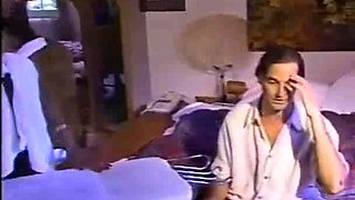 Vintage French Brunette Comforts Distraught Guy: Blowjob, Cumshot  Cowgirl Porn