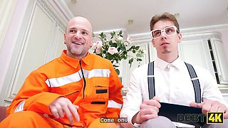 Sweet Andrew and Arty's anal debt porn