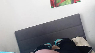 Laying down on stomach twerking and jerking off something new