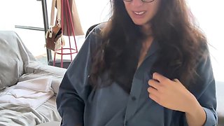 Tiny small tits shemale gets stuffed