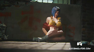 3D Babe With Big Ass Takes It All in Rough ANAL Until He Bursts Inside Her