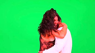 Busty black-haired gives her manager a deep blowage with