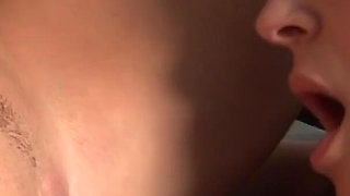 Busty pierced babe pleasured by her lesbo brunette