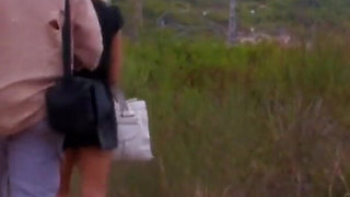 Blonde babe in fishnet gets banged hard