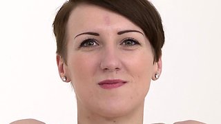 Brunette Maria B rides huge black cock in intense interracial action