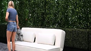 Tasty amateur blonde babe masturbating on web cam