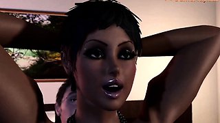 G Tits Animation - Massive Boobs Ebony MILF and Big Dick Boy