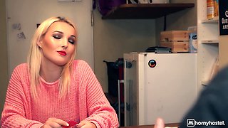 Mark Aurel Surprises Blonde in Steamy Bathroom Encounter