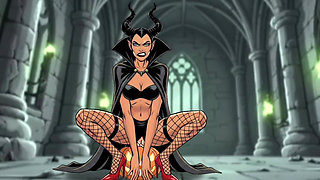 Maleficent and the Magic Pumpkin. Halloween Cartoon