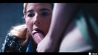 Detective Agatha Vega Gets Face Fucked in Frozen Time - Latina Slut Swallows Cum