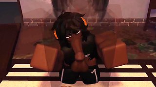 Ginger and brunette got their mouth stuffed 3D animation