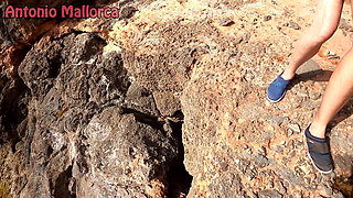 Uncut - Horny Spanish Amateur Couple Persuades Me to Have a Threesome in Public - Bts