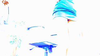 Pink pussy busty babe solo toy vibration during masturbation