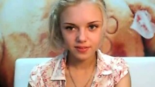 stunning blonde webcam tease