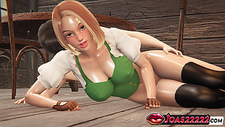 Hot Kaisha 3D Animation - Redhead Spooning Sex, Standing Fuck, POV Creampie Finish