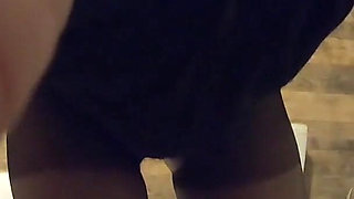 Ripped Pantyhose Pee Fetish - Blue Lingerie, Close-up Pussy Pee and Toilet Mess