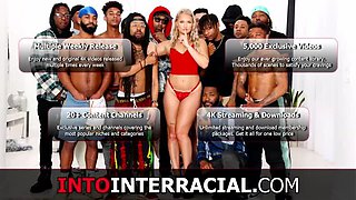 Blonde Wife Gets Face Fucked by BBC While Hubby Watches - Threesome Cuckold Sex