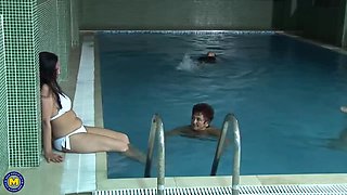 Mature ladies finding tranquility in a women-only sauna - Ana Bela