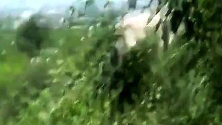 German Amateur Outdoor Creampie