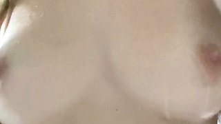 Handjob amateur blonde MILF and teen tug lucky dudes cock