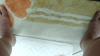 Murray Yaman masturbates solo in the bathroom watching his own porn..