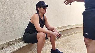Amateur Soccer Girl Loses Bet And Sucks Mechanic Friend's Cock For Payment