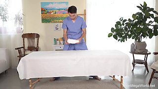 Hard work on massage table - full movie