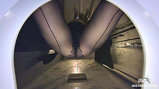 Human Toilet - Golden Shower Lite - Strict Lady Boss Pisses Directly on Your Face in Office Toilet POV