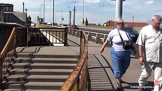 Best of Europe: Big Natural Tits Tied in Public!!!!