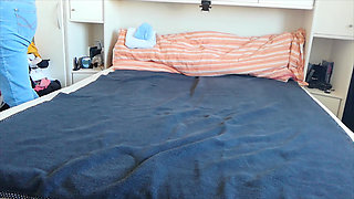 Nylonjunge Shaves Pussy of His Mature Acquaintance 1