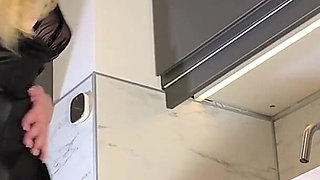 Hot Blonde College Girl Flashes Her Pussy Under Her Short Leather Dress and Show Her All Natural Boobs