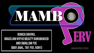 Bianca Dantas, Brazilian Nypho Beauty Gangbanged And Swallow