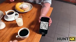 HD Toilet Sex with Charlotte Grey - Brunette Cheating Wife Fucked by Stranger in WC