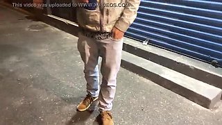Hot Latina Squirts Hard in Public While Masturbating on the Street