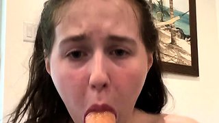 Jessy funny amateur teen brunette toying