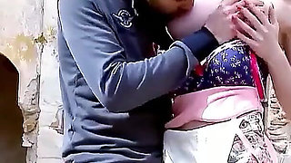 Blonde skinny teen Chessie fucked by step brother on holiday at lost place