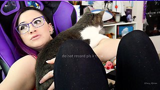 Roxy Deville masturbating her ass with a glass toy