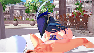 Clorinde bikini blowjob - Genshin Impact